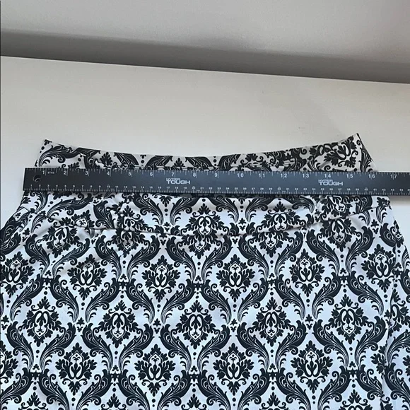 Soybu Black and White Damask Midi Skirt - Picture 6 of 7